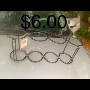 Stackable wine rack with black finish